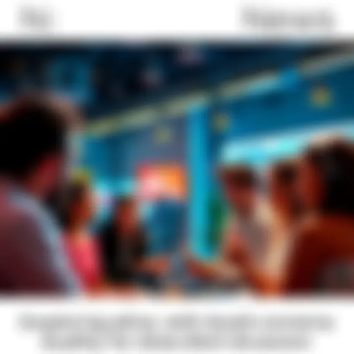 Online Discussion Perspectives A group of people engaged in a conversation about online content, sharing ideas and views in a vibrant chat environment.