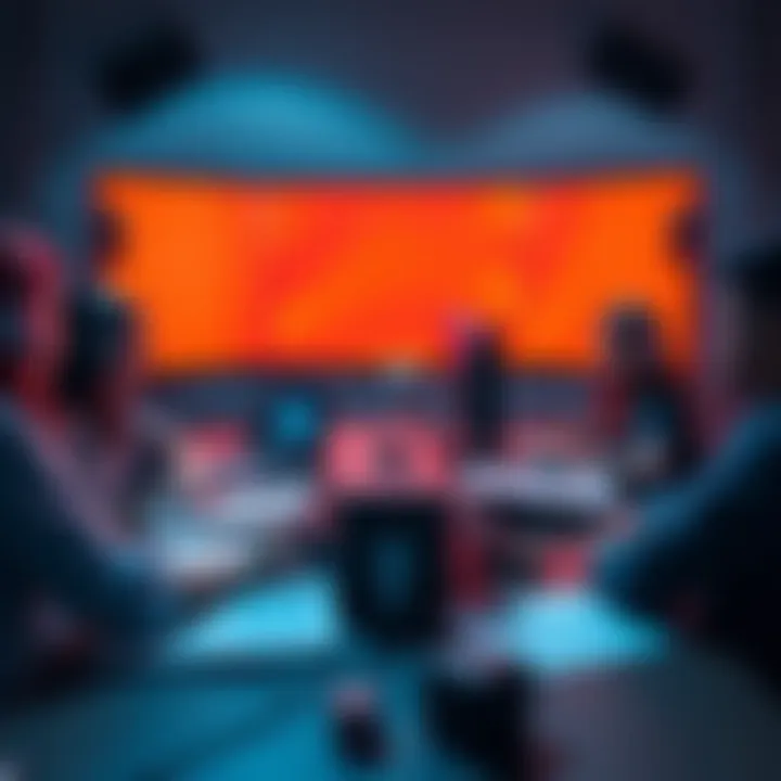 A group of friends playing Dungeons and Dragons online, connected through computers with dice and character sheets visible.