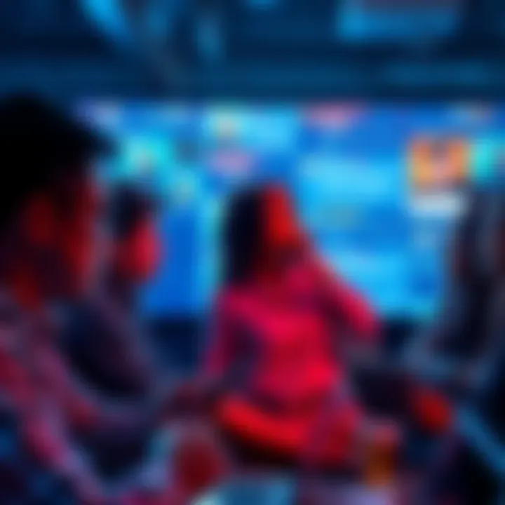 A group of people interacting negatively on social media, with harsh comments visible on screen, illustrating online bullying.