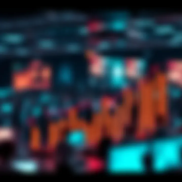 Online Engagement Trends A graph showing increased engagement in online forums with people interacting and commenting actively.