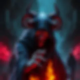 A digital illustration of the Onryo character in a dark gaming environment, showing its eerie appearance and unique features, symbolizing risk and reward in gameplay.