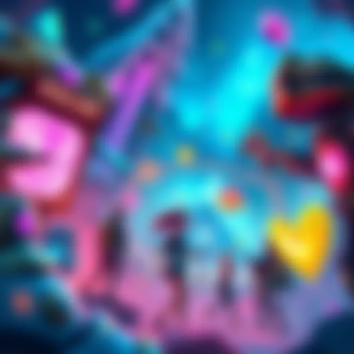 A scene showing players engaging with daily and weekly opal challenges in Asgard, featuring colorful tasks and vibrant game elements.