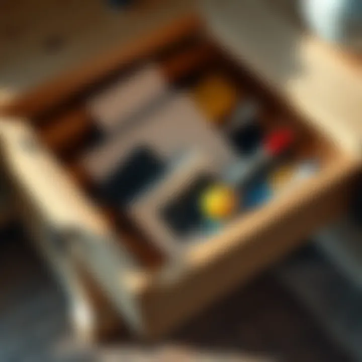 A wooden drawer pulled open, revealing a mix of everyday items like notebooks, pens, and a small toy. The scene reflects human curiosity about hidden contents.