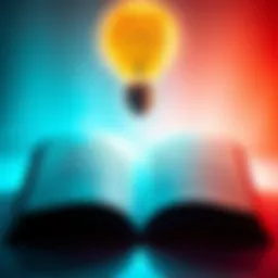 Open book with light bulb An open book with a glowing light bulb above it, symbolizing new ideas and perspectives.
