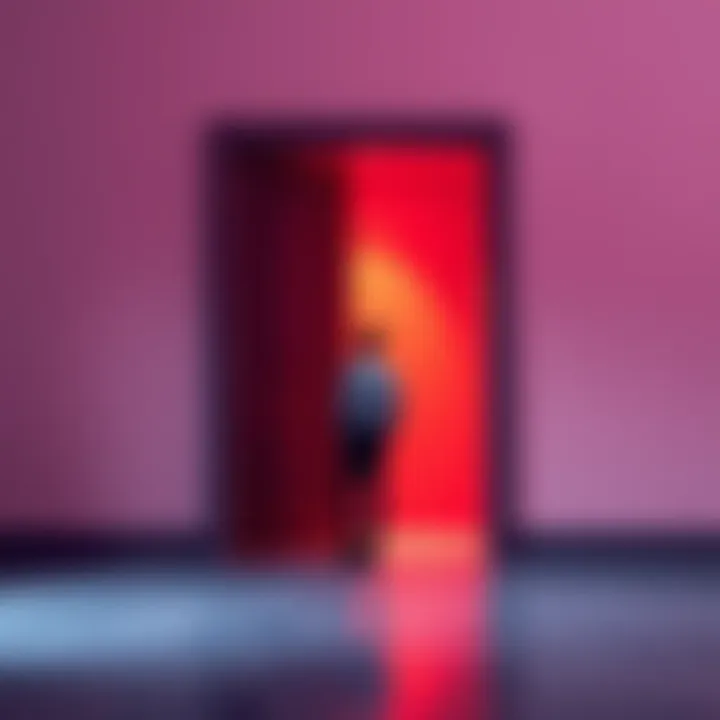 Open Door with No Prompt A person standing at an open door looking inside, symbolizing the challenge of starting conversations without a prompt
