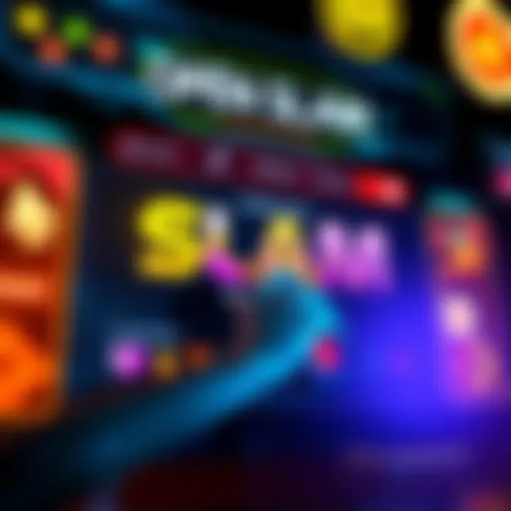 A screenshot showing Open Slam's user interface with colorful icons and layout, highlighting design challenges for gamers.