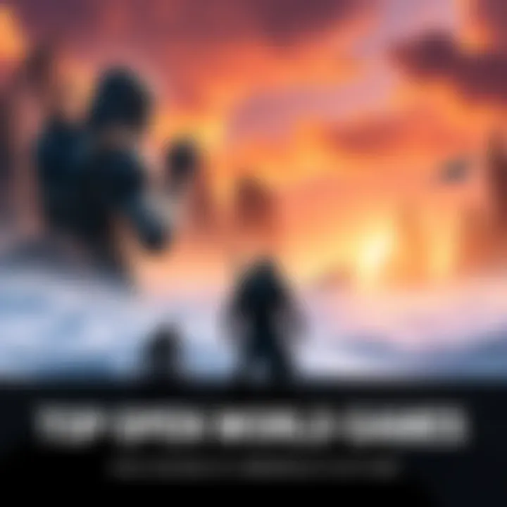 Characters from popular open world games exploring vast landscapes, showcasing their adventures and quests