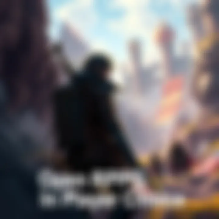 A player character exploring a vibrant open world, interacting with various factions and choosing their path.