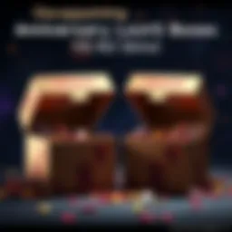 Two opened anniversary loot boxes showing empty contents and disappointment