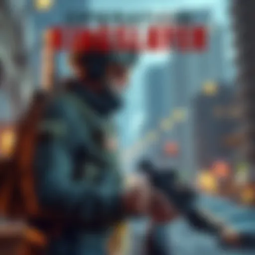 Operation Kingslayer Concept A soldier in tactical gear planning a mission, inspired by video game themes, set against an urban backdrop.