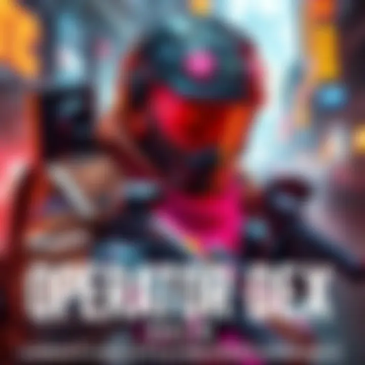 A gamer using the Operator Dex skin in an action-packed scene, highlighting its unique design and vibrant colors.