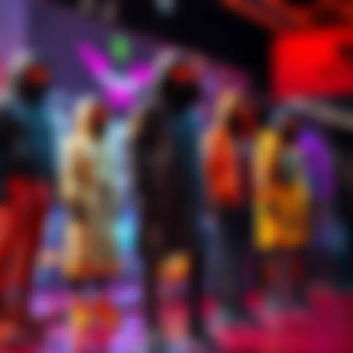 A variety of Operator and Drifter outfits displayed on mannequins, showcasing unique and bold designs