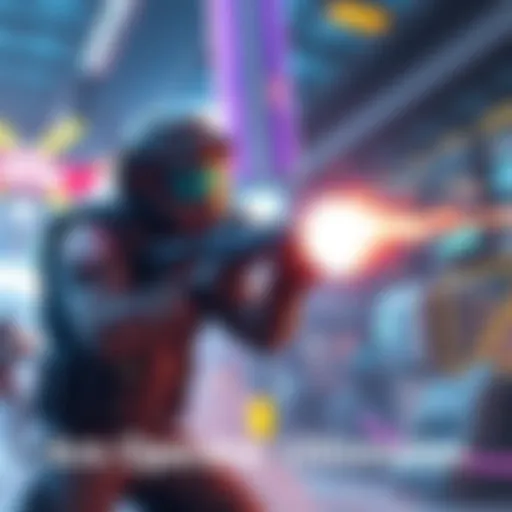 A gaming character using an operator ultimate ability in a vibrant game setting, showcasing a flashy visual effect.