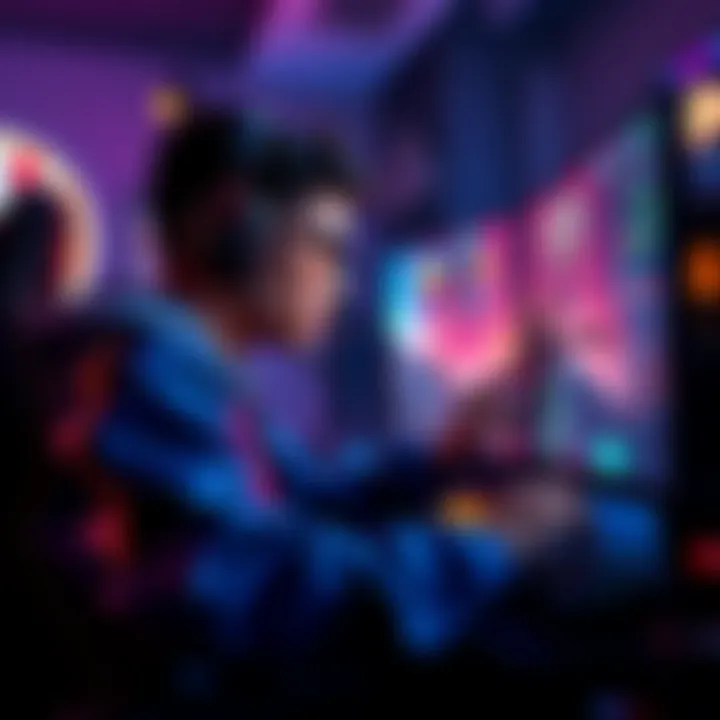 A gamer adjusting monitor settings for Apex Legends with focus on brightness and contrast