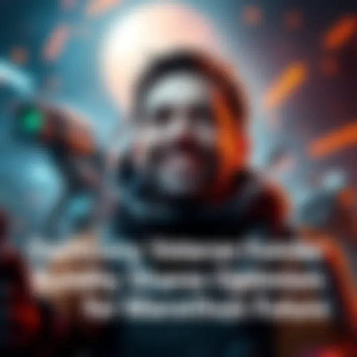 A former Destiny player looks excited while discussing Bungie's new game, Marathon, with a futuristic background showcasing gameplay elements.