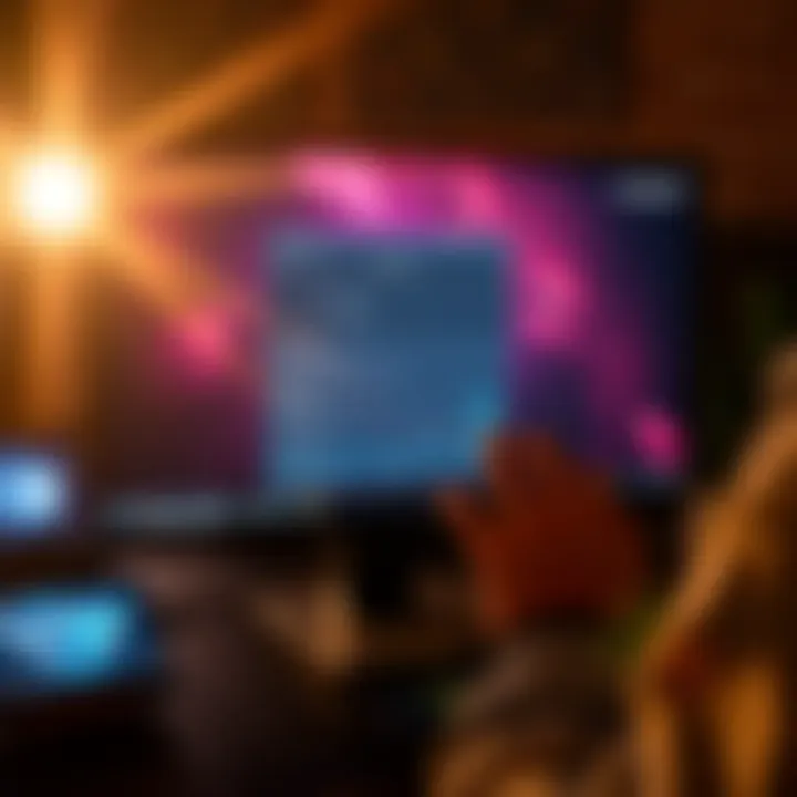 A person adjusting VRAM settings on a computer for the Ryzen 7 5700G, showing performance enhancement for gaming and daily tasks