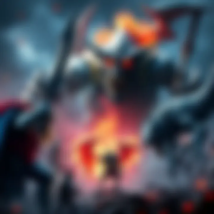 Several iconic optional bosses from video games, including a fierce knight and a monstrous creature, set in a dramatic battle scene.