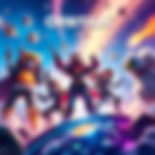 Colorful artwork of characters from Orbitals in a co-op adventure setting, showcasing teamwork and vibrant visuals.
