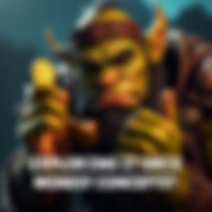 An orc with green skin and rugged clothing holds shiny coins, symbolizing their understanding of money and trade.