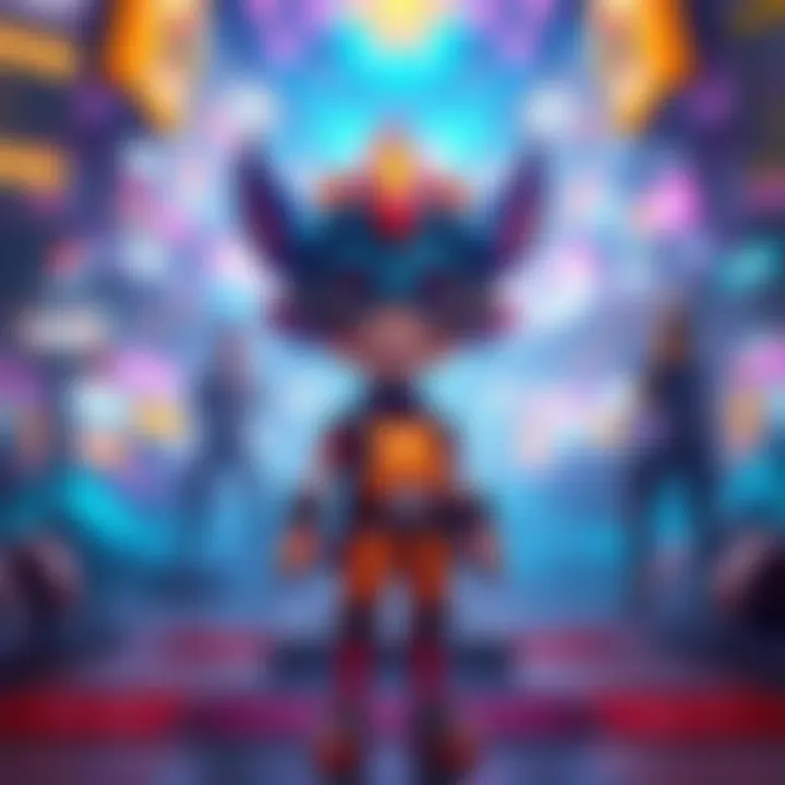 A digital character named Ordis standing in a colorful game world, conveying emotions of joy and companionship, with vibrant graphics in the background.