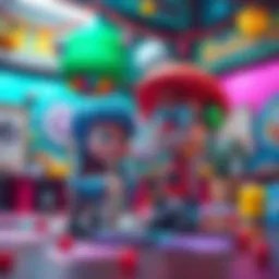 Oreon and The Milker characters interacting in a vibrant, imaginative setting with colorful backgrounds and creative elements.