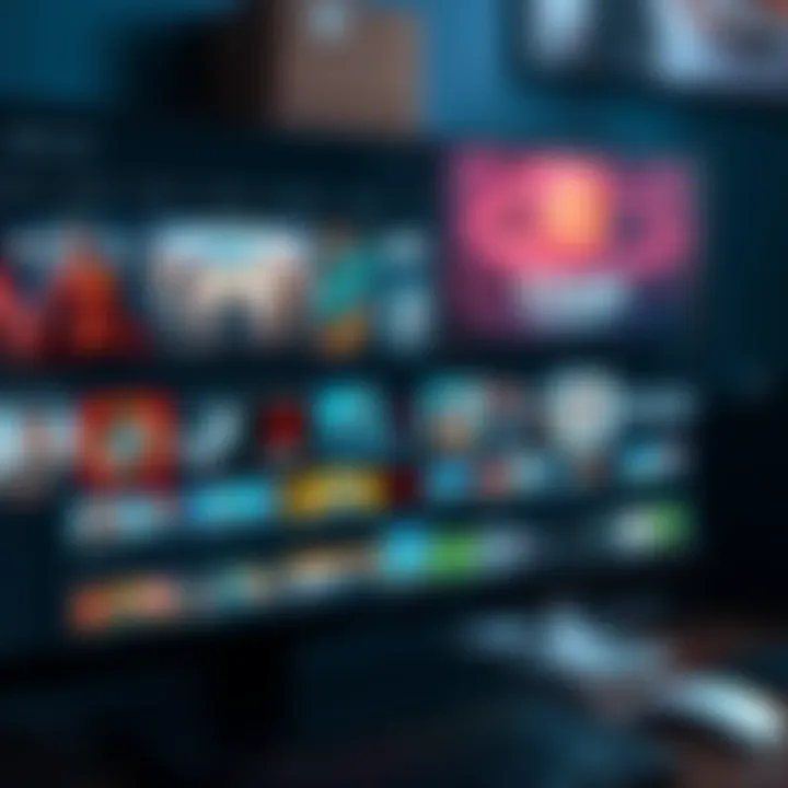 A neatly organized Steam library showcasing various game categories and icons on a computer screen