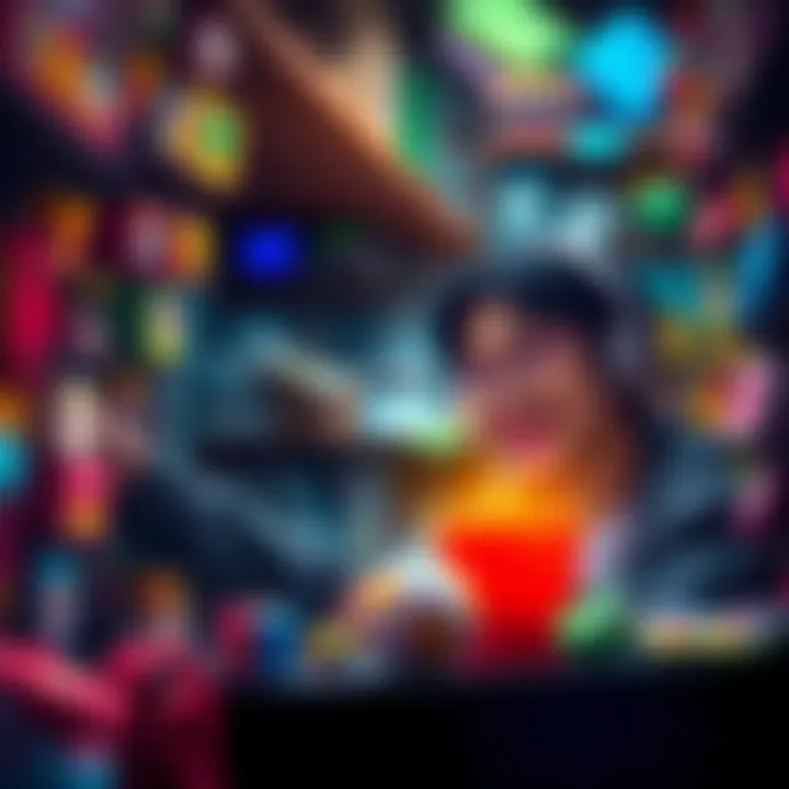 A player happily managing their game inventory, sorting and removing duplicate items, surrounded by colorful game icons.