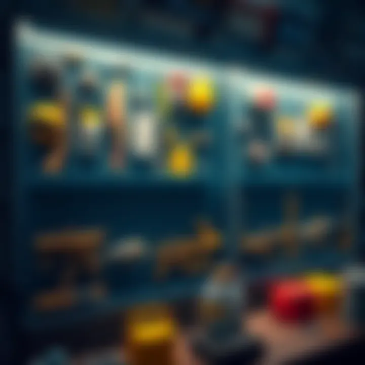 A gamer’s inventory screen showing weapons at the bottom and items on top, sparking discussion about sorting methods.