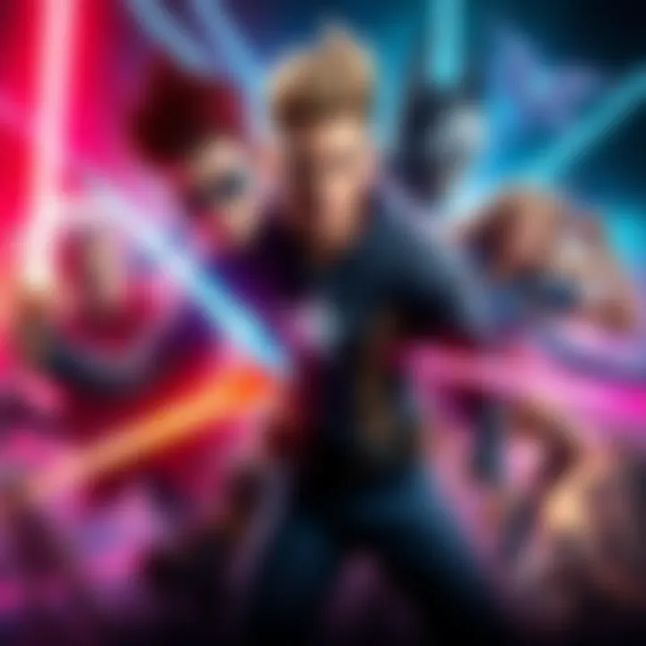 Stunning visual of the original key art from a popular franchise showing dynamic characters and vibrant colors