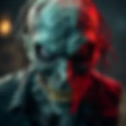 A terrifying zombie from the original Resident Evil 1, with a haunting gaze that sends chills down the spine.