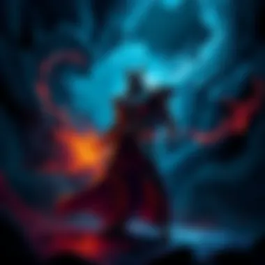 Orion stands confidently, surrounded by swirling darkness, as he prepares to unleash his 'Event Horizon' ability.