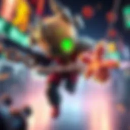 A player trying to chain Orisa in the game Mizuki's Chain, showing focused aim and gameplay dynamics