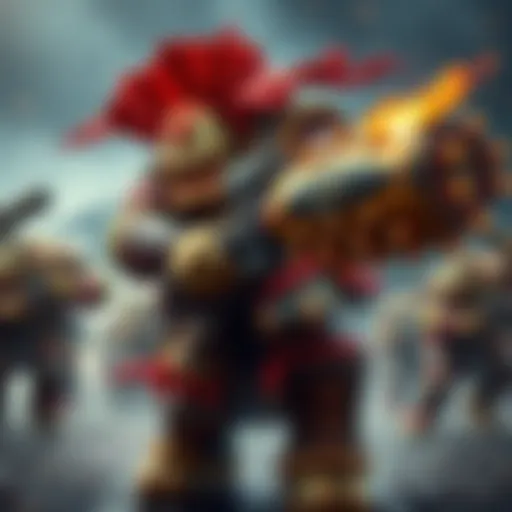 A fierce Ork warrior charging into battle with a massive weapon in the new Dawn of War 4 trailer.