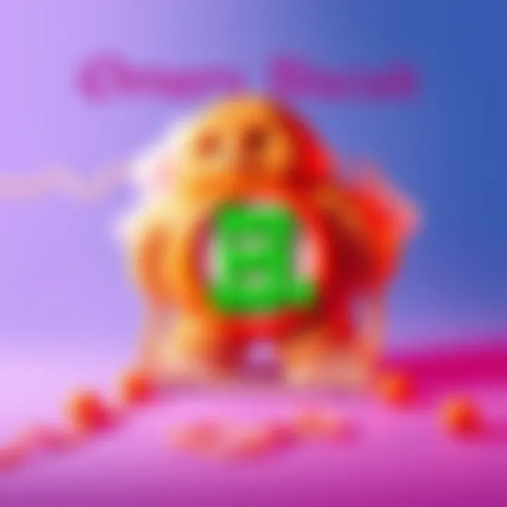 The cover art for Ornery Biscuit's latest album featuring simple graphics and vibrant colors, with the title 'Hey, hey there.'