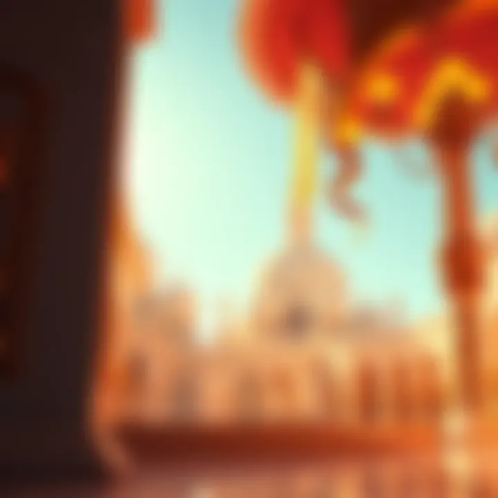 A bright and ornate scene showcasing Orokin architecture with elegant shapes and golden colors