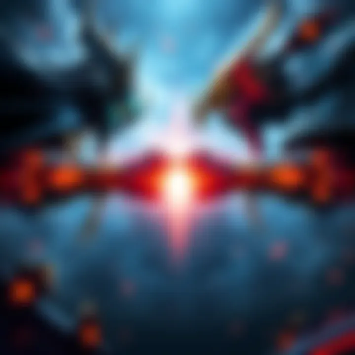 A visual representation of the Orokin and Qu facing off, showcasing their unique features and powers.