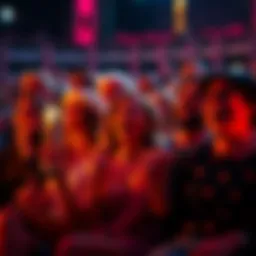 A group of people showing their expressive reactions during the Oscar ceremony, capturing joy and excitement.