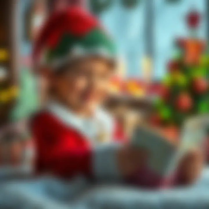 Osie in festive attire, joyfully learning letters of the Elf-abet during a Christmas-themed game session in Gmod.