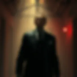 Osmund Saddler, the dull antagonist from Resident Evil, stands in a dimly lit room looking unengaging.