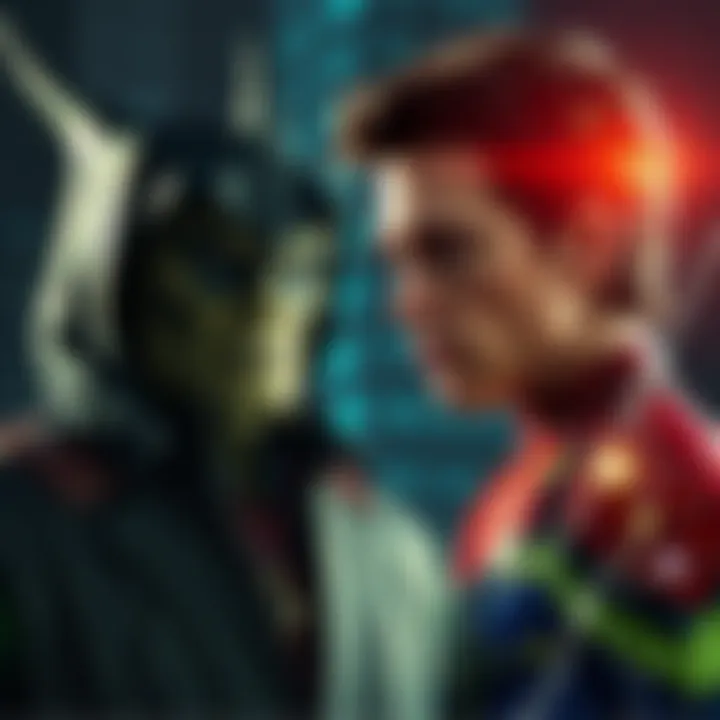 Otto looks worried as he considers revealing Peter's secret to Norman, who is starting to transform into the Green Goblin in a dark setting.