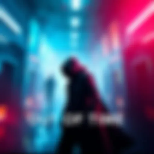 A dramatic scene from the Out of Time Announcement Trailer featuring a mysterious character in a futuristic setting