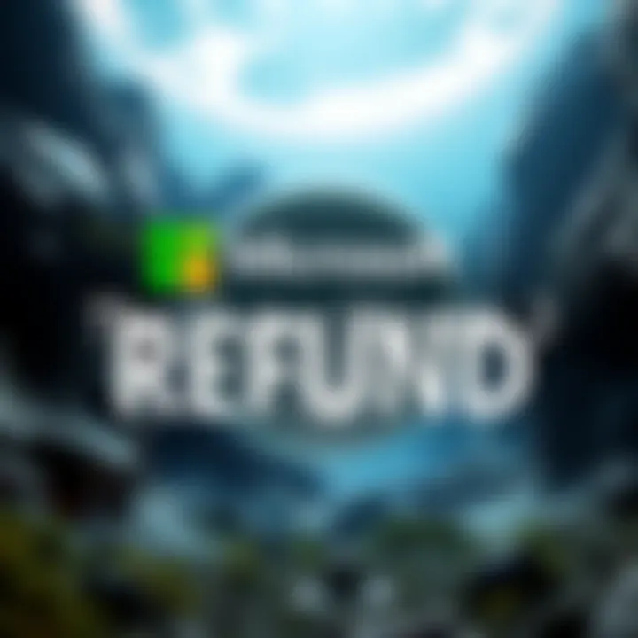 Graphic showing Microsoft logo with a refund notice for The Outer Worlds 2.