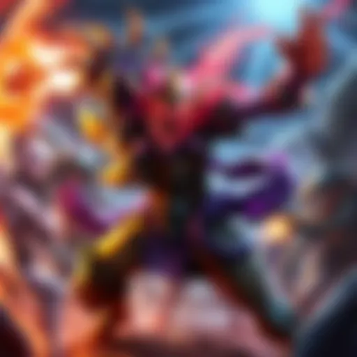 Outworld Devourer in action Outworld Devourer character casting a spell on enemy heroes in a game setting