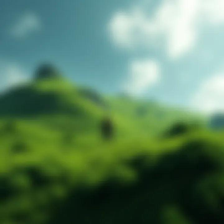 A player stands confidently in a green landscape dotted with obstacles, ready to tackle the challenges ahead on the Weeping Peninsula.