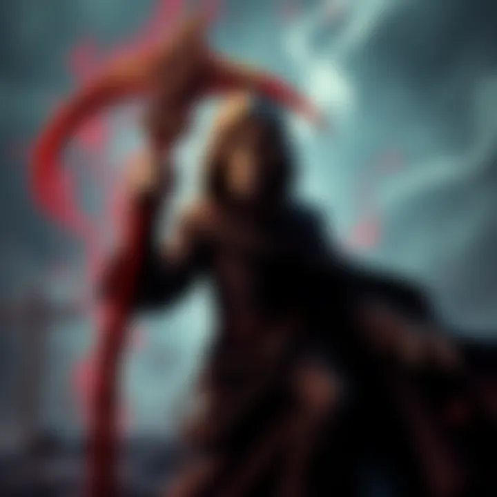 A humorous depiction of a Reaper with a shocked expression, standing beside a mishap that shows his unexpected defeat.