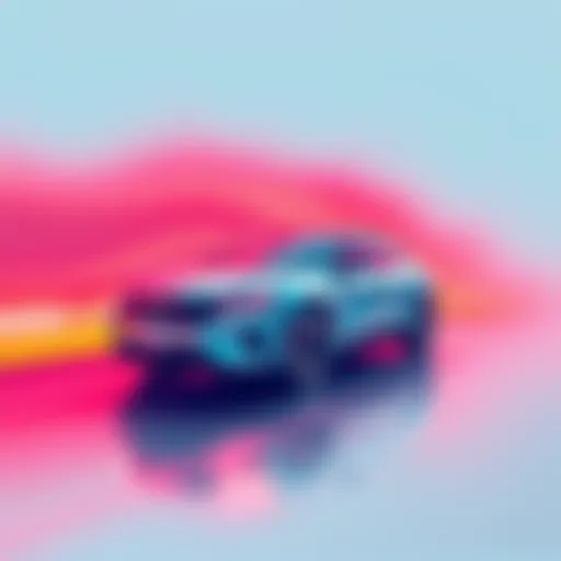 An illustration of the Overdrive model showcasing its innovative features in automotive design and technology
