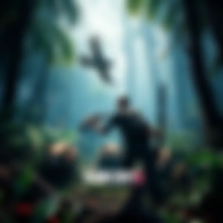 A player fighting wild animals in a dense forest while searching for hidden weapons in Far Cry 5.