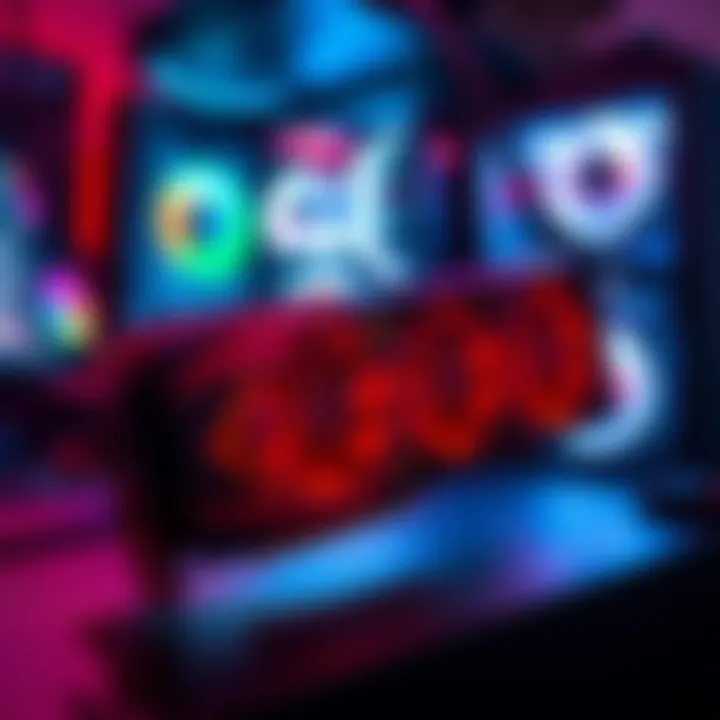 A close-up of a 5080 graphics card showing heat signs, with a gaming PC in the background running Call of Duty, indicating high temperature during gameplay.