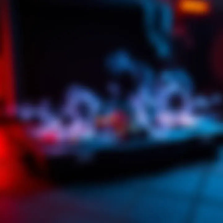 A close-up of a Deck device showing signs of overheating with heat waves and smoke coming from its case