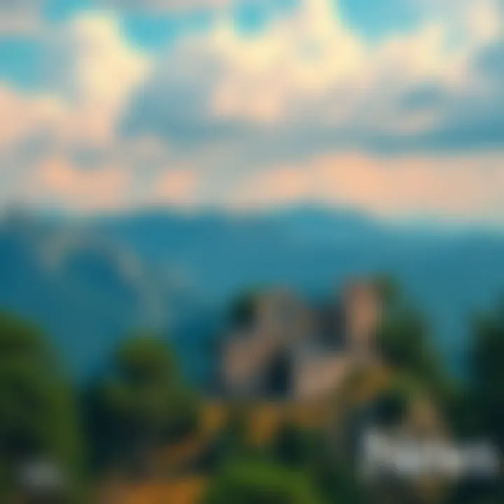 Overlooked Area of Olympus A scenic view of a lesser-known spot on Olympus with trees and mountains in the background